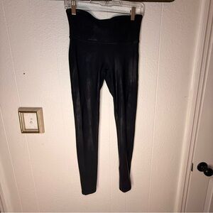 SPANX Faux Leather Black Shaping Leggings